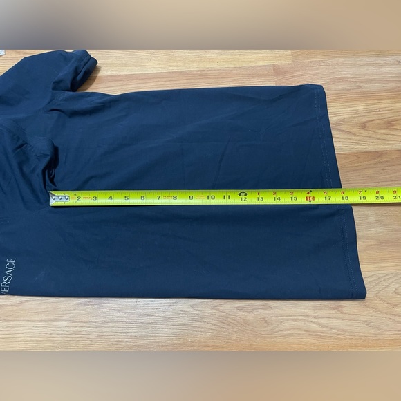 EUC Men’s Size X-Large Versace La Greca Slim-fit Accent Polo Short In Dark Navy - Picture 14 of 14